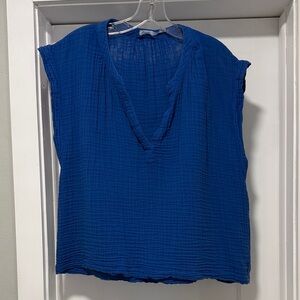 Faherty Royal Blue Women's Blouse